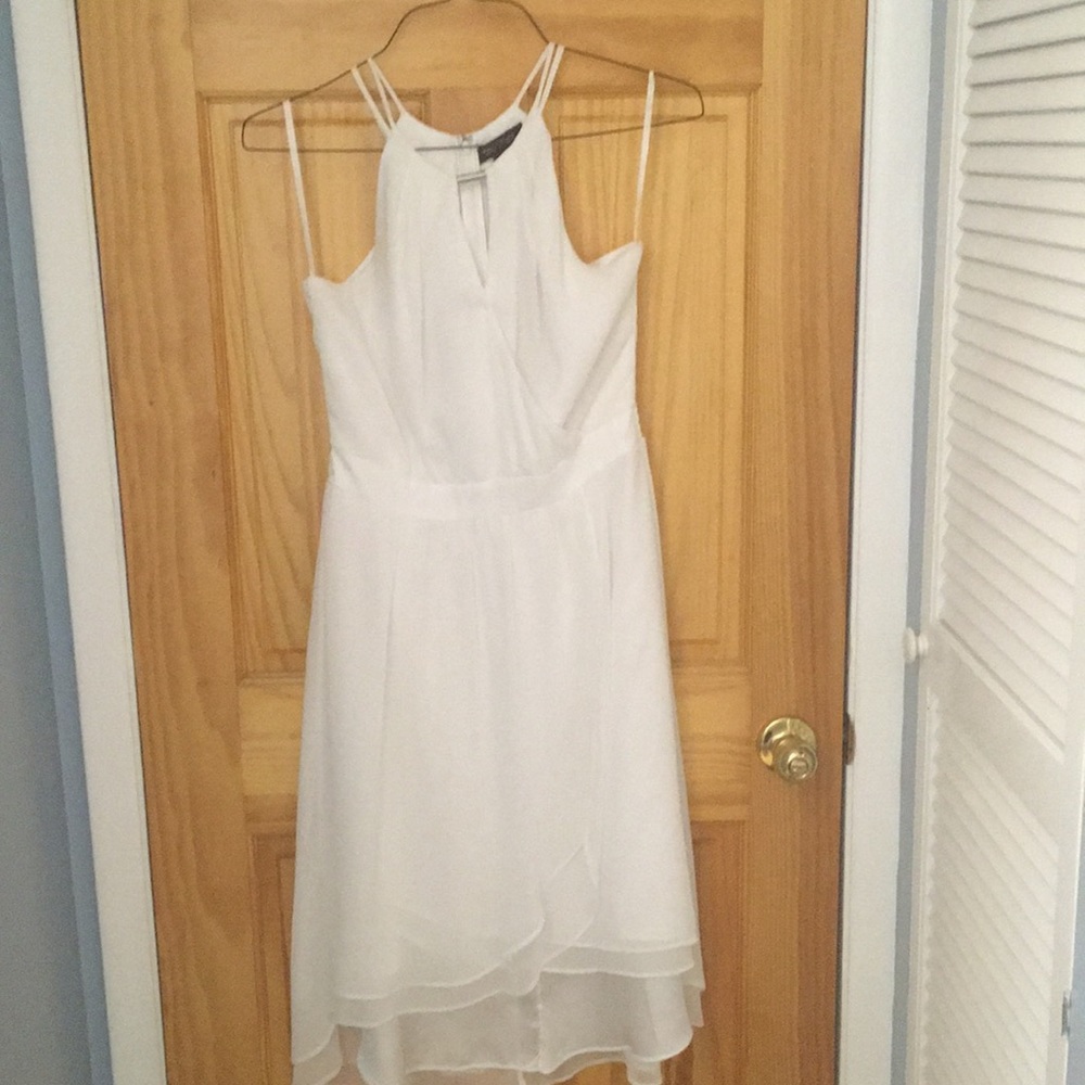 White, high-low dress